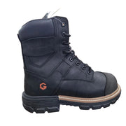 Black boot on a white background