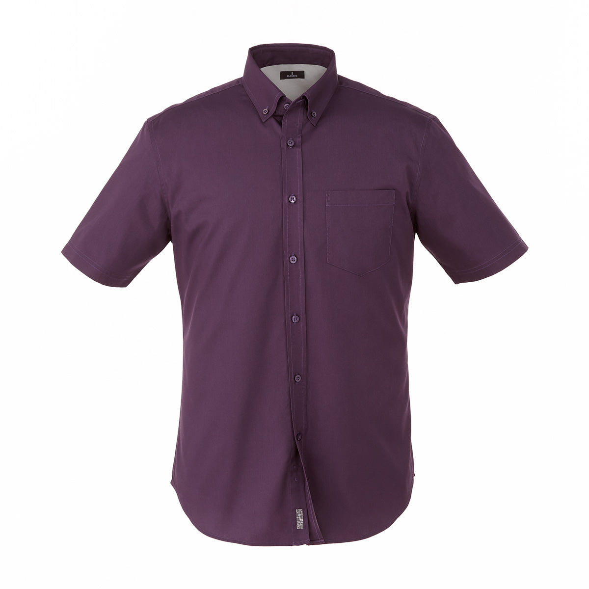 Dark plum shirt on a white background