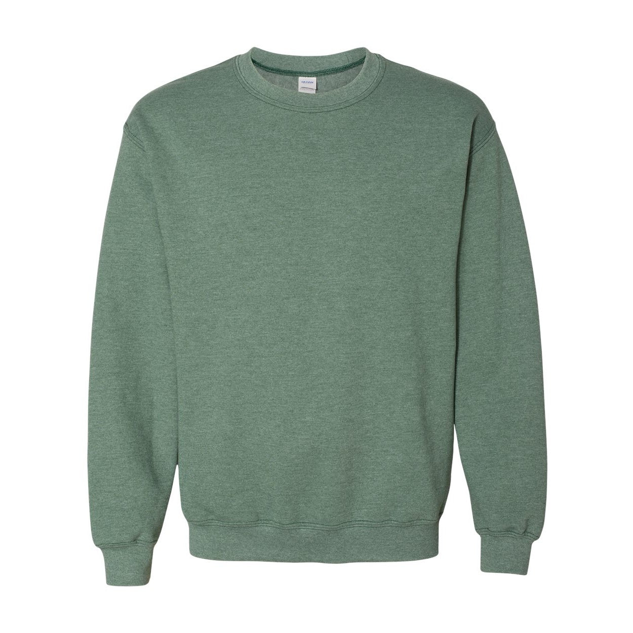 Heather dark green sweater on a white background