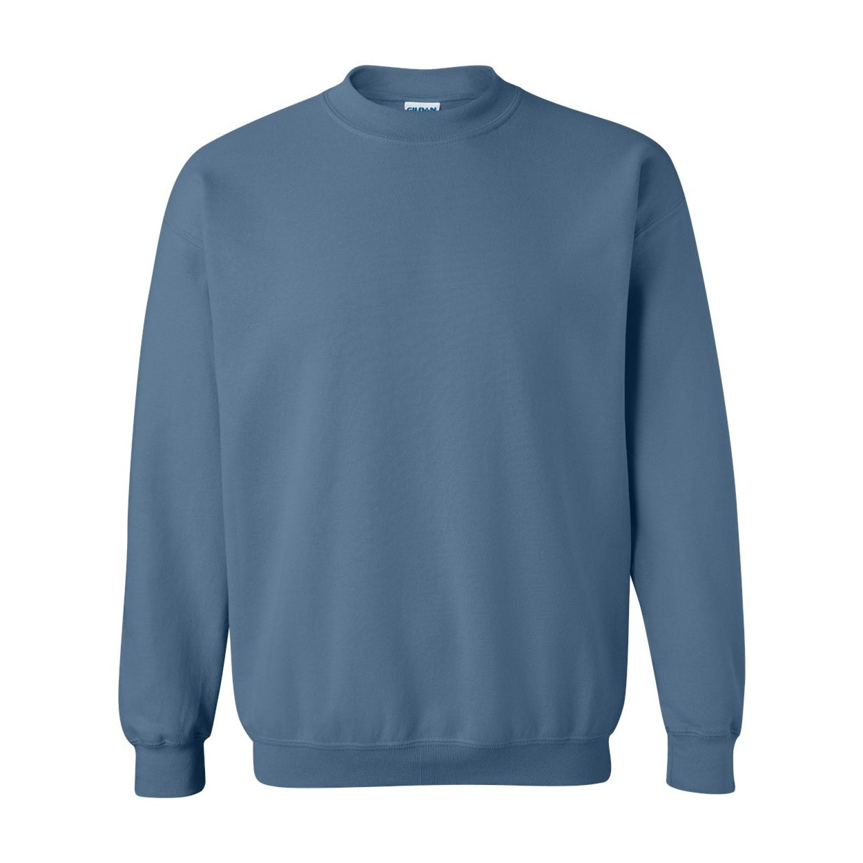 Indigo blue sweater on a white background