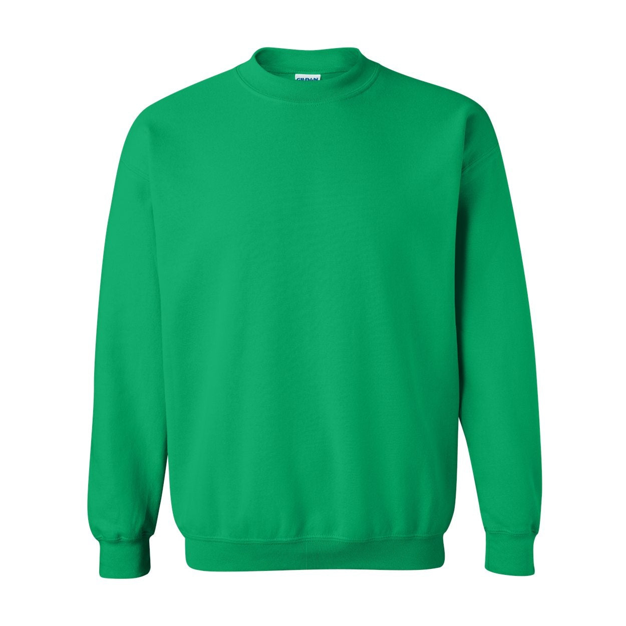 Irish green sweater on a white background