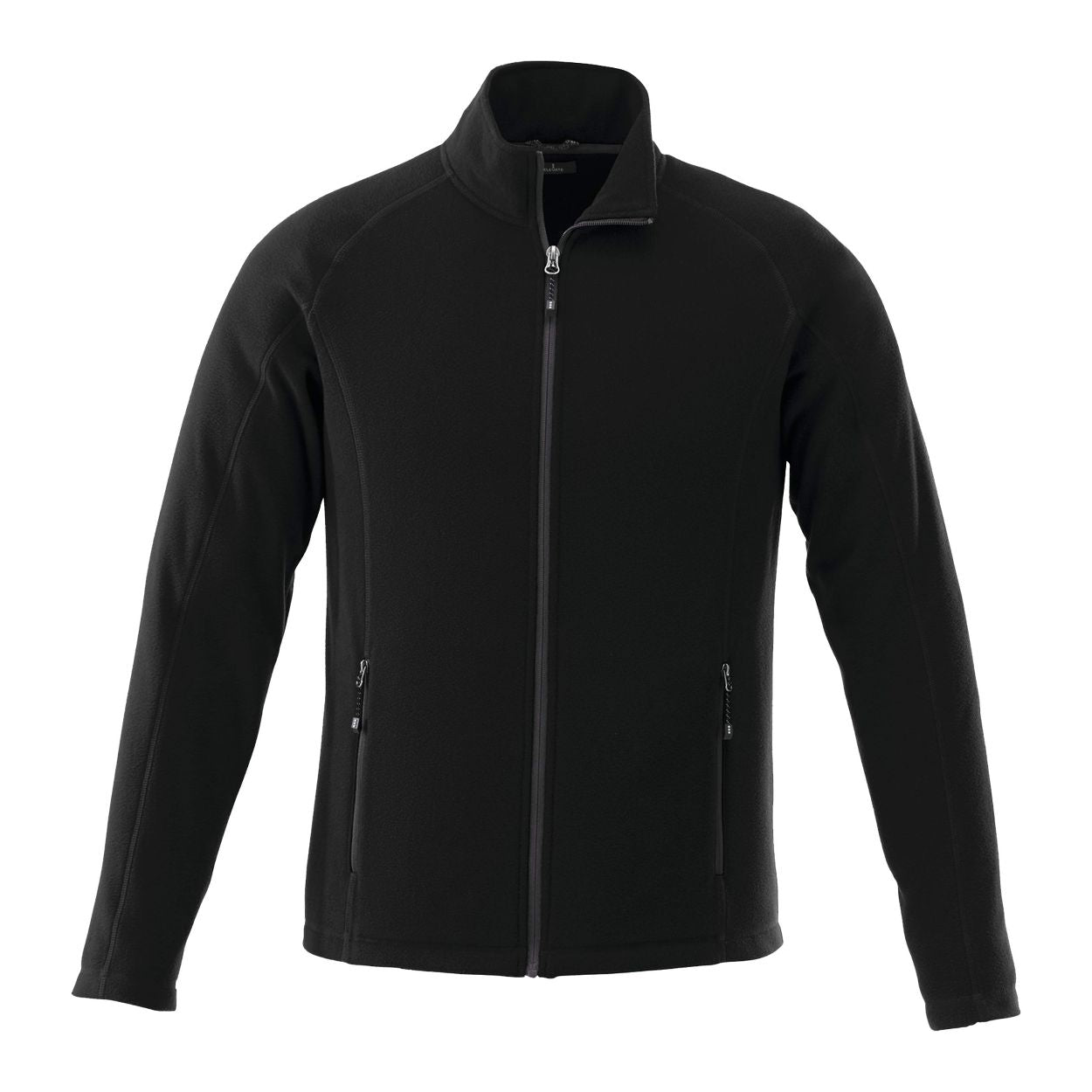 Black polar jacket on a white background