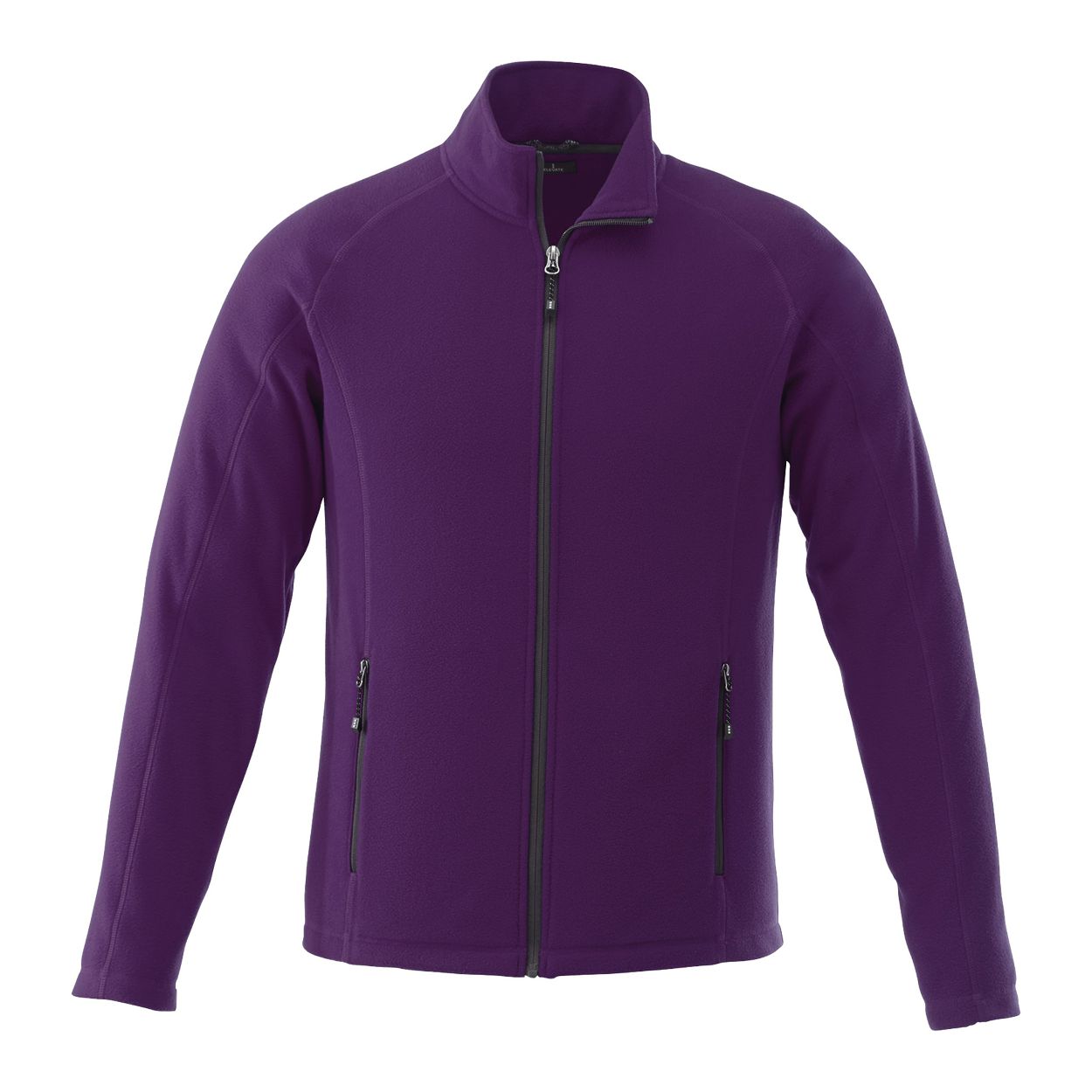 Dark plum purple polar jacket on a white background