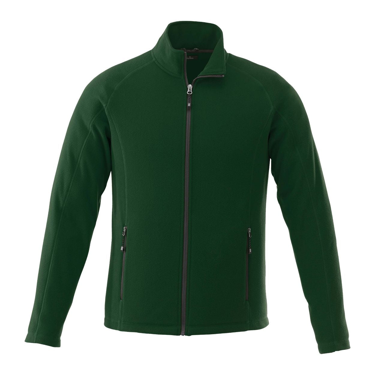 Forest green polar jacket on a white background