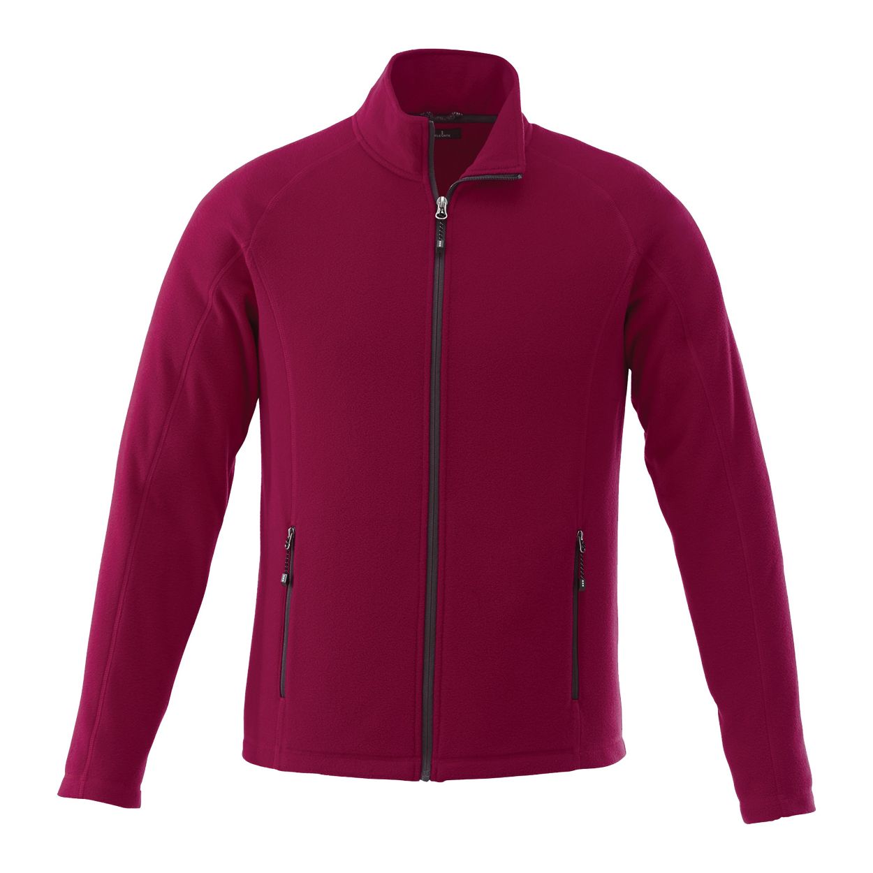 Maroon polar jacket on a white background