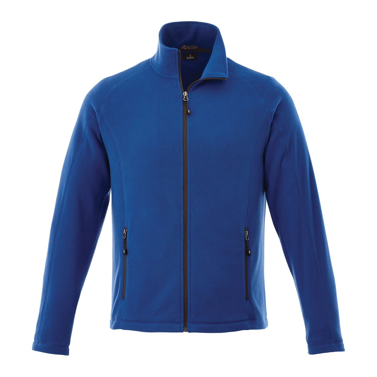 New royal blue polar jacket on a white background