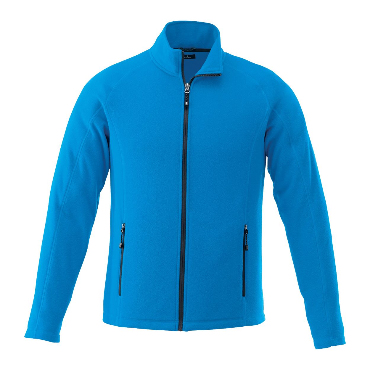 Olympic blue polar jacket on a white background