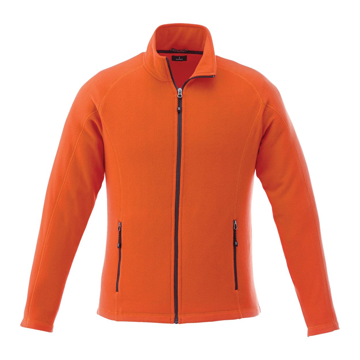 Saffron orange polar jacket on a white background