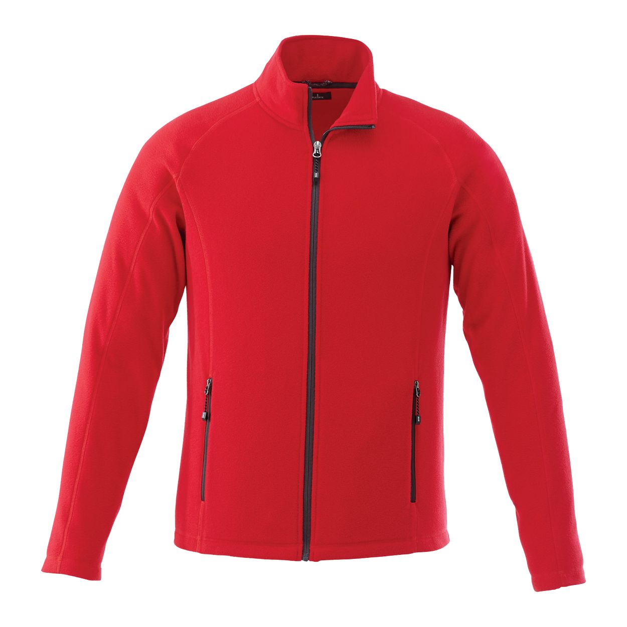 Team red polar jacket on a white background