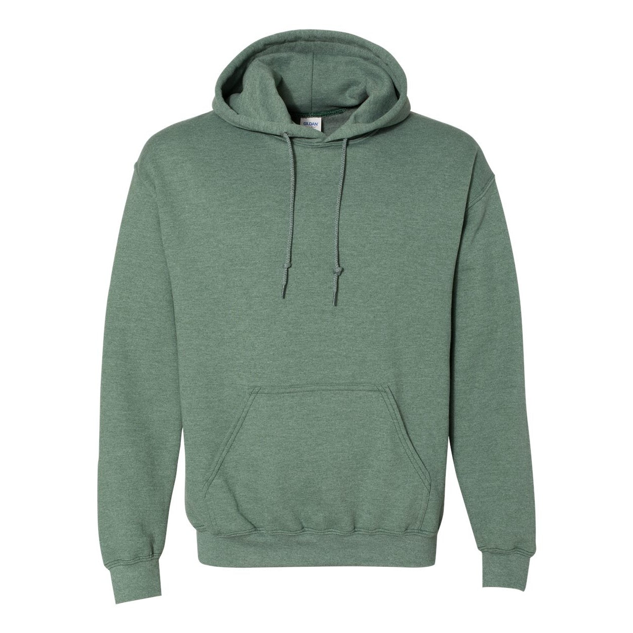 Heather dark green sweater on a white background
