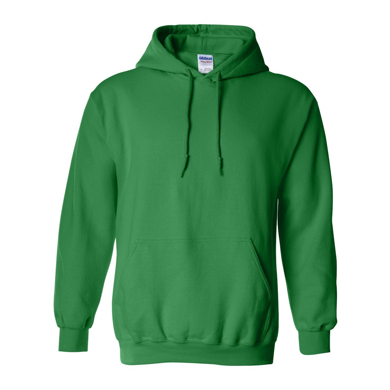 Irish green sweater on a white background