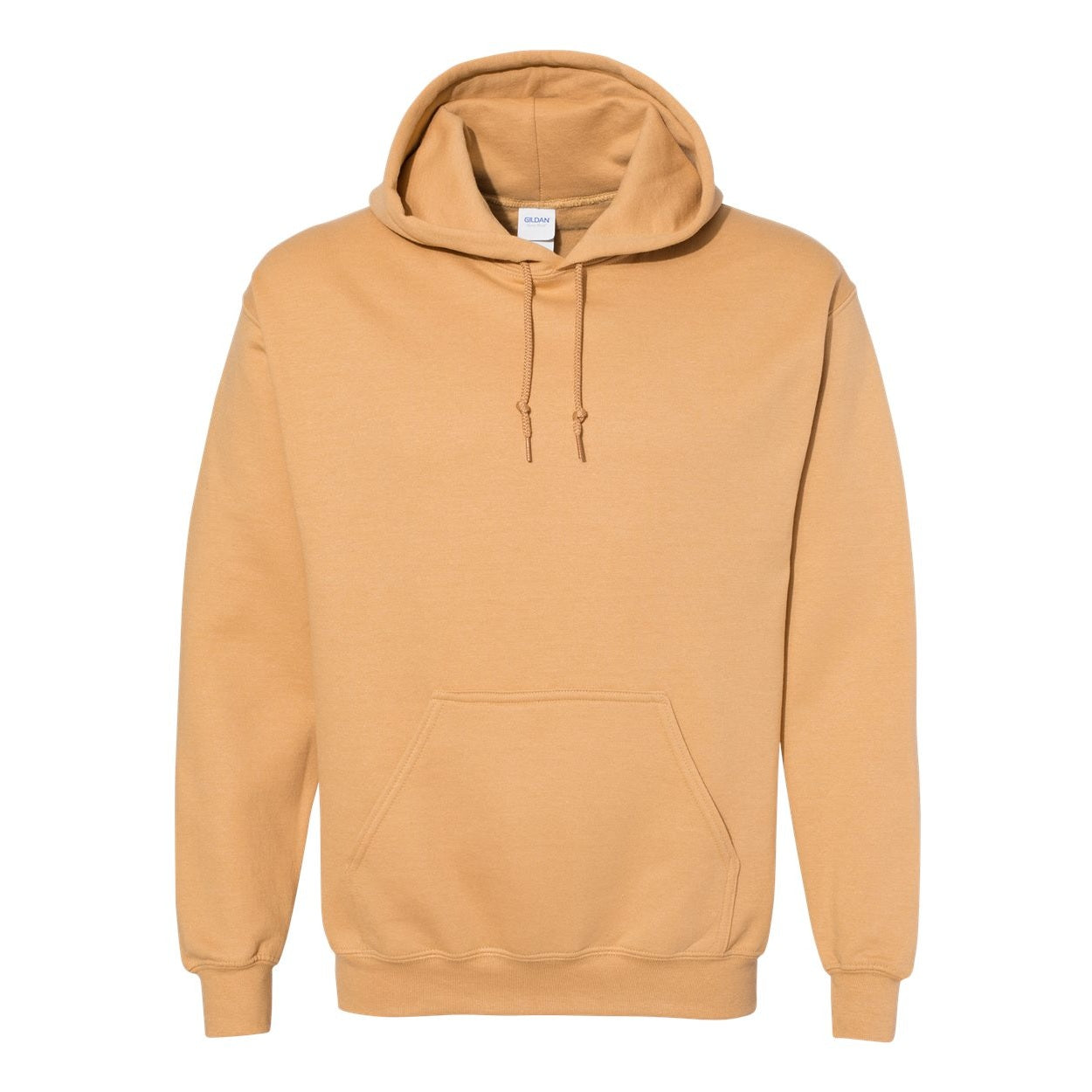 Old gold sweater on a white background