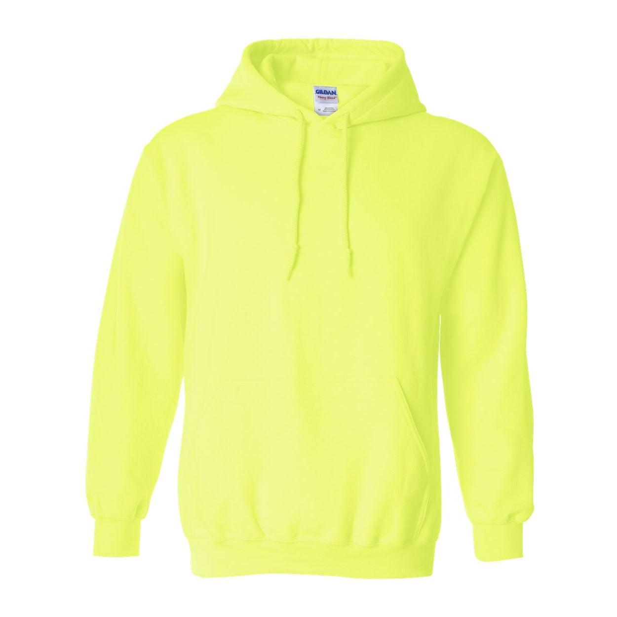 Safety green sweater on a white background