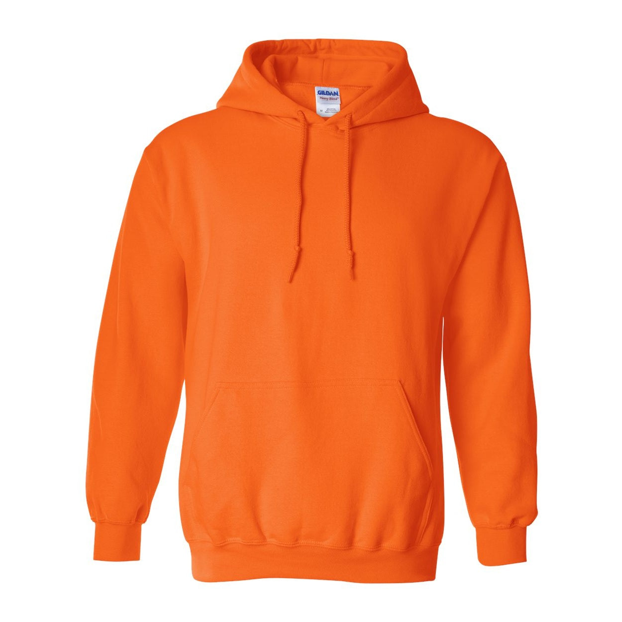 Safety orange sweater on a white background
