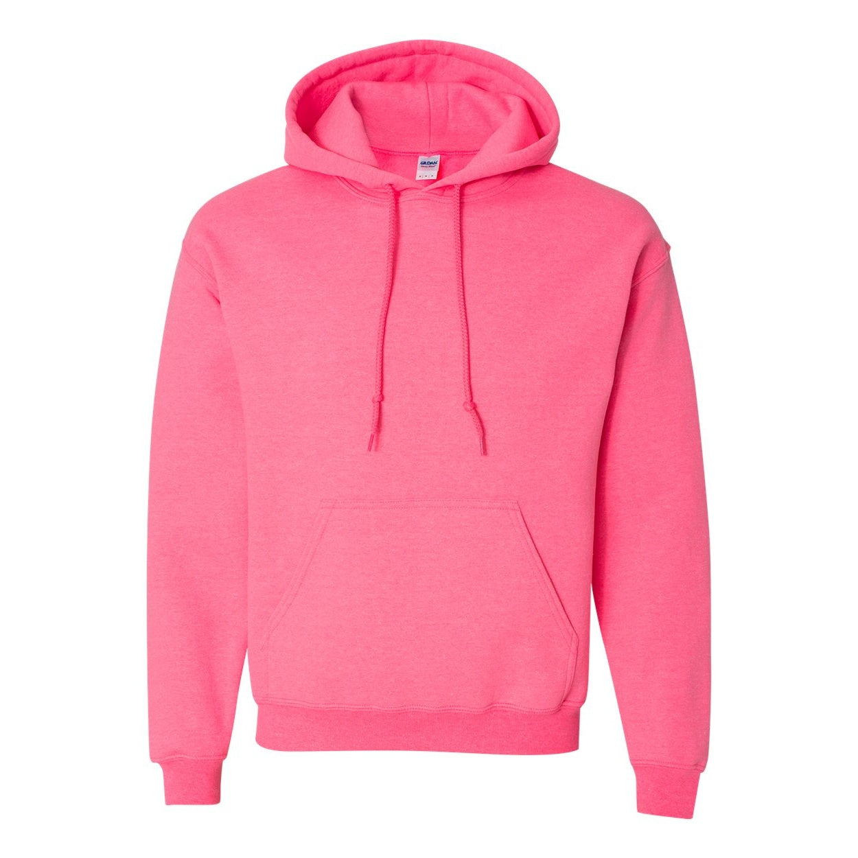 Safety pink sweater on a white background