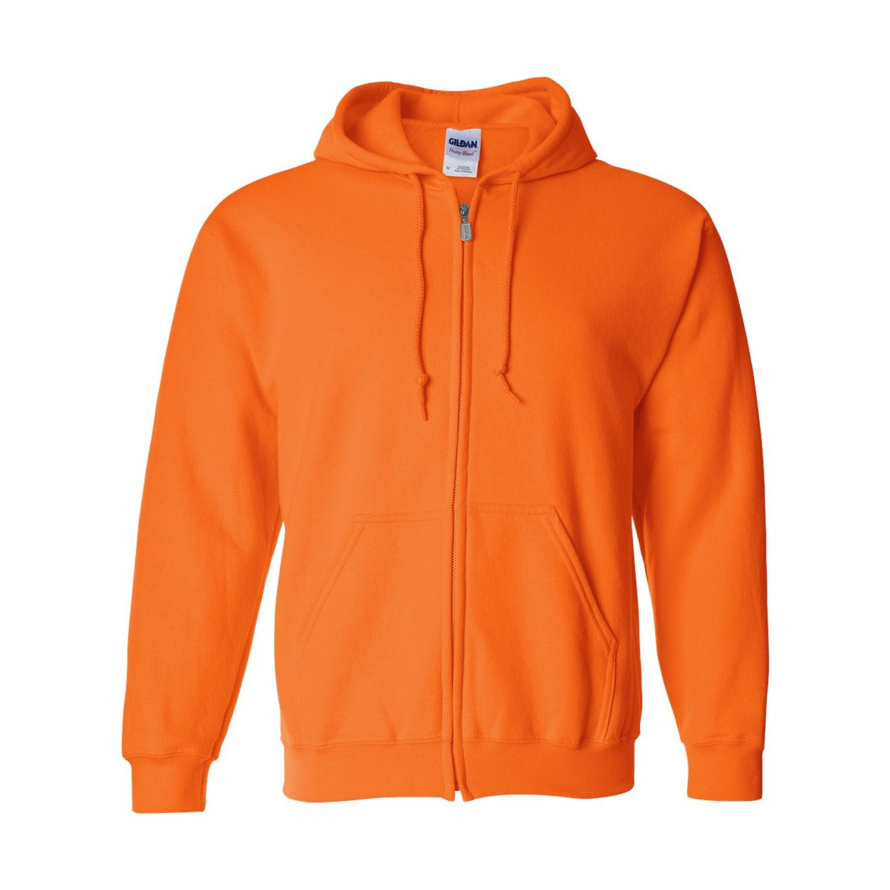 Safety orange sweater on a white background