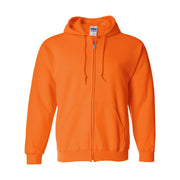 Safety orange sweater on a white background