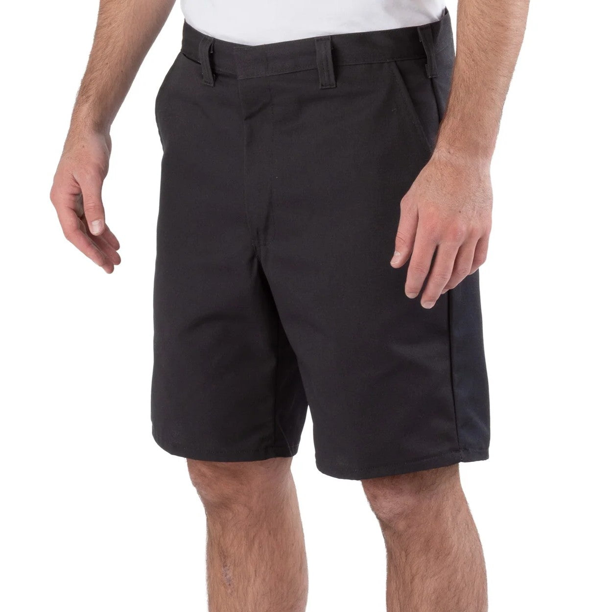 Black shorts on a white background