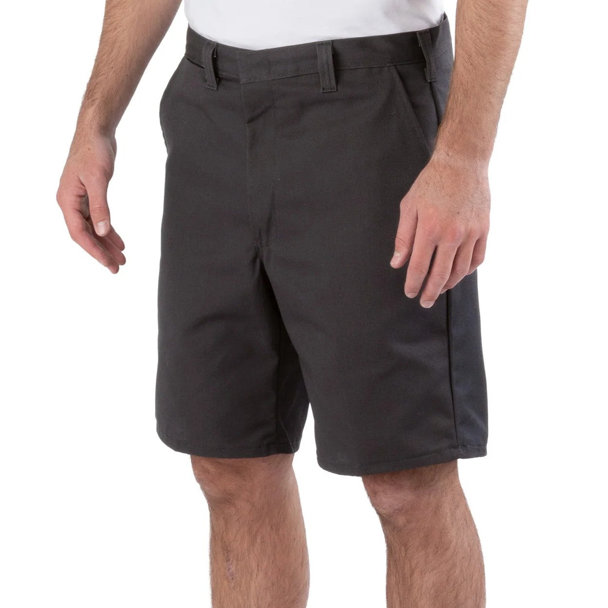 Charcoal shorts on a white background