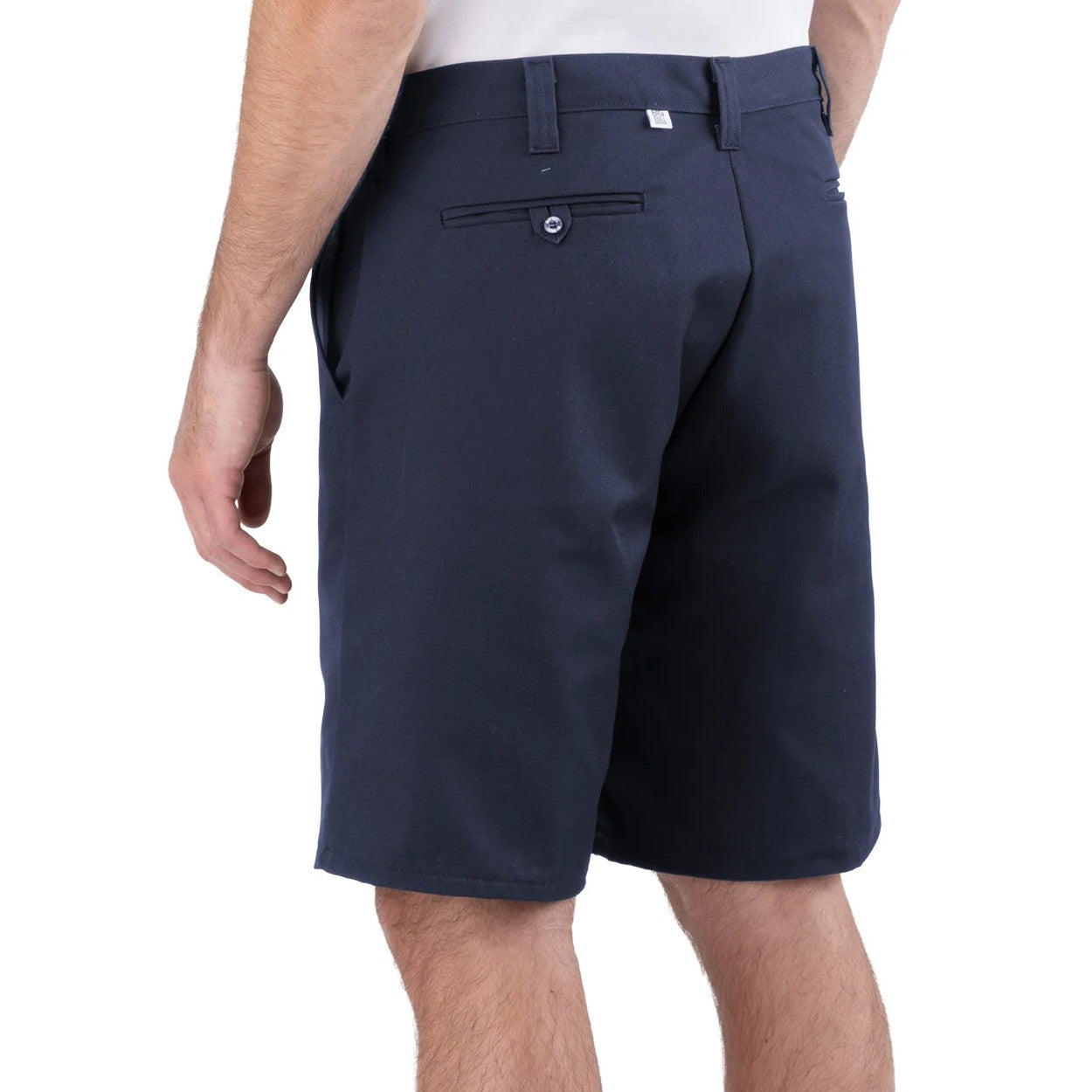 Navy shorts on a white background
