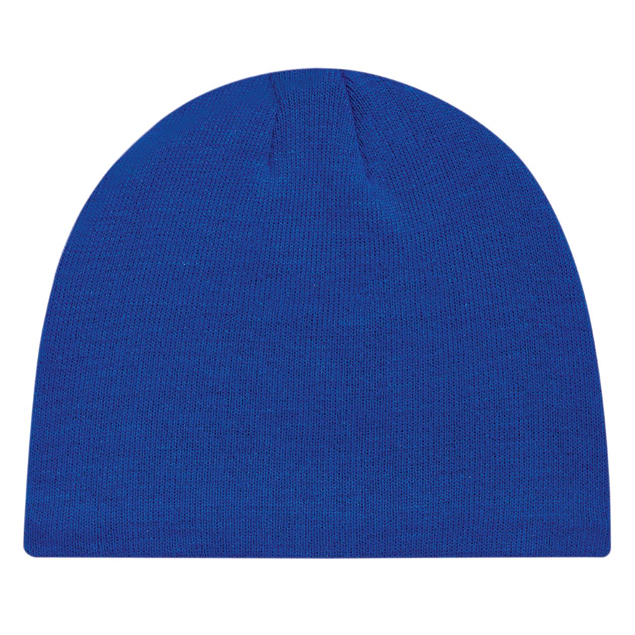 Royal blue tuque on a white background