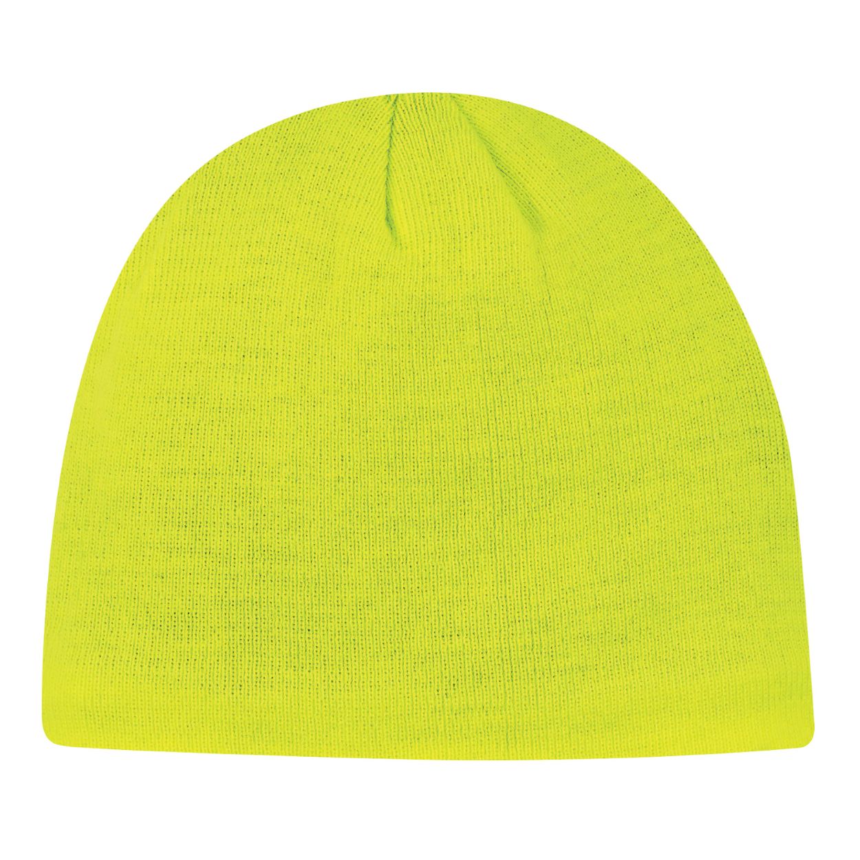 Safety green tuque on a white background