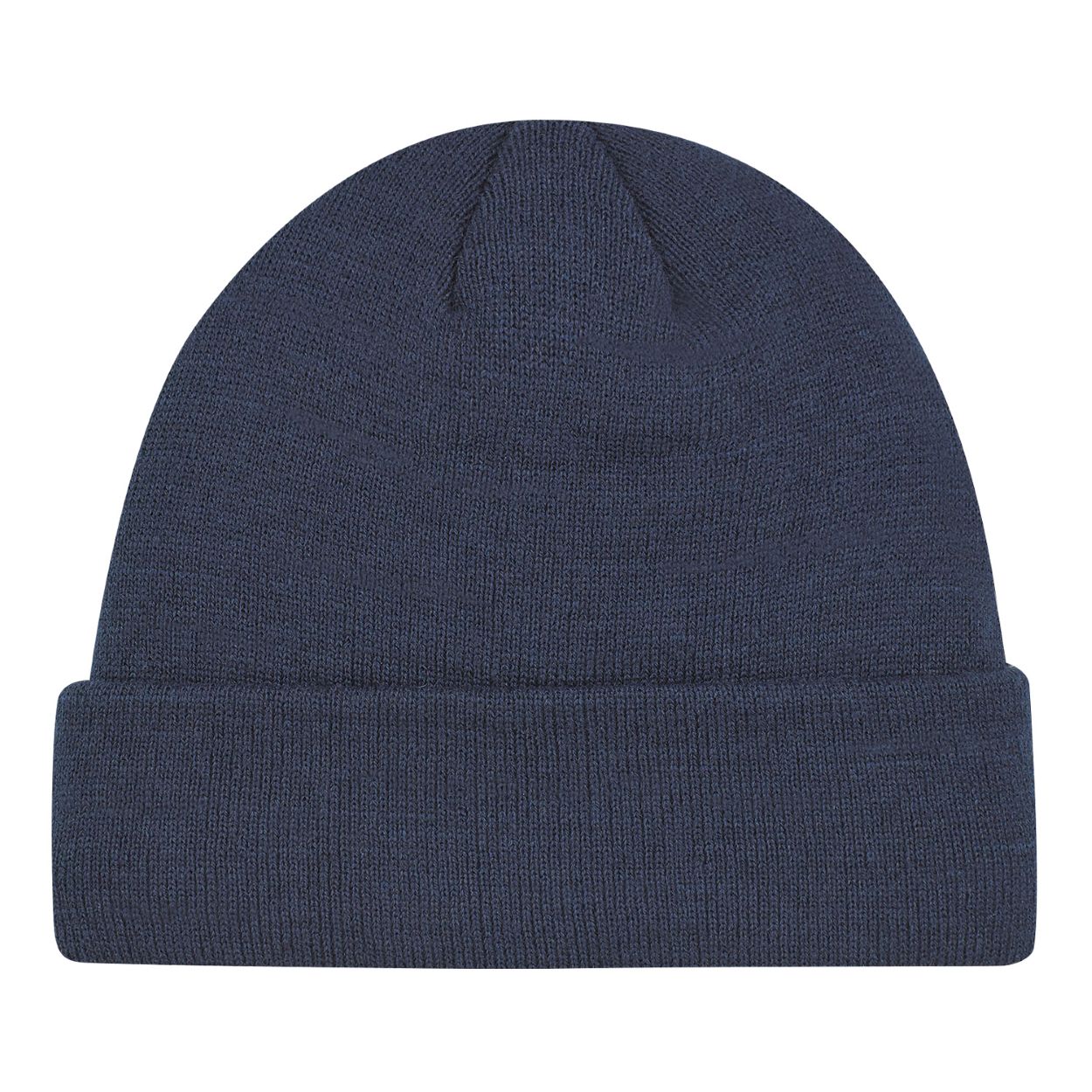 Navy tuque on a white background
