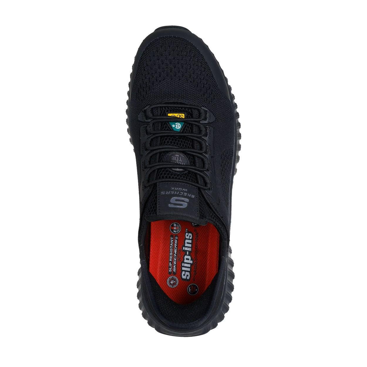 Black shoe on a white background
