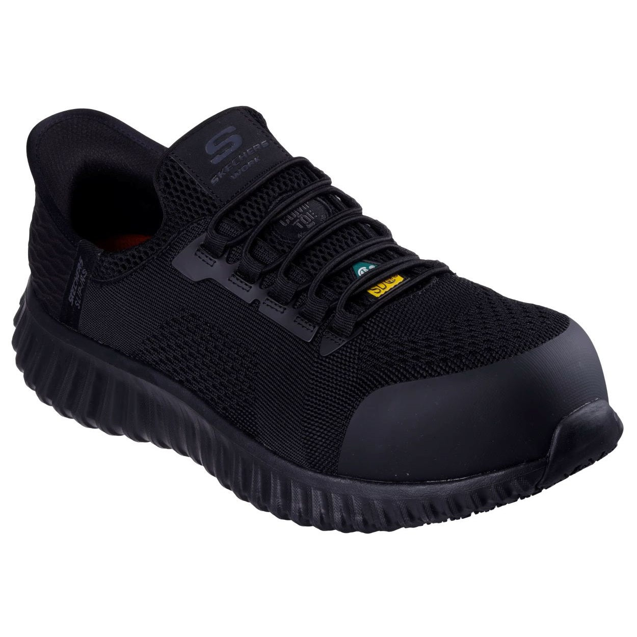 Black shoe on a white background