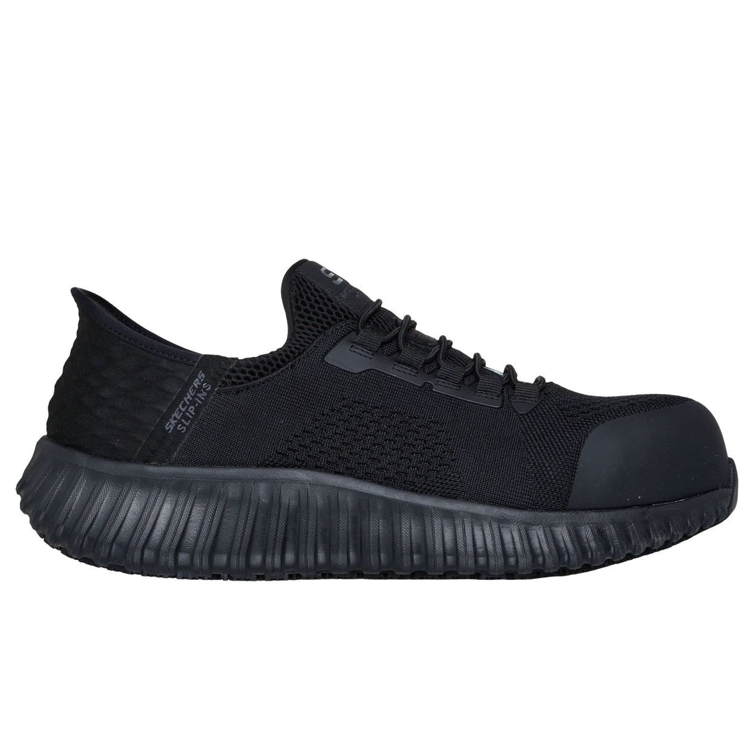 Black shoe on a white background
