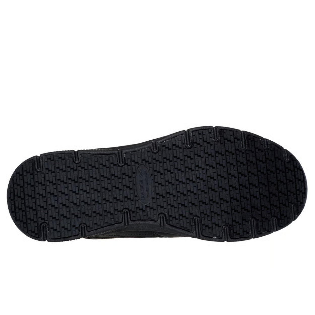 Black shoe on a white background