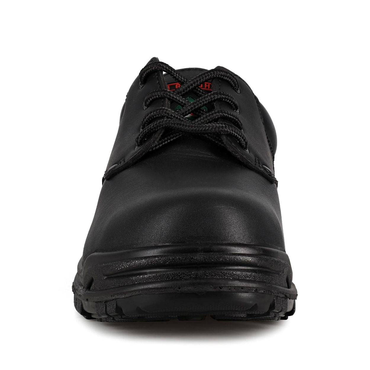 Black shoe on a white background