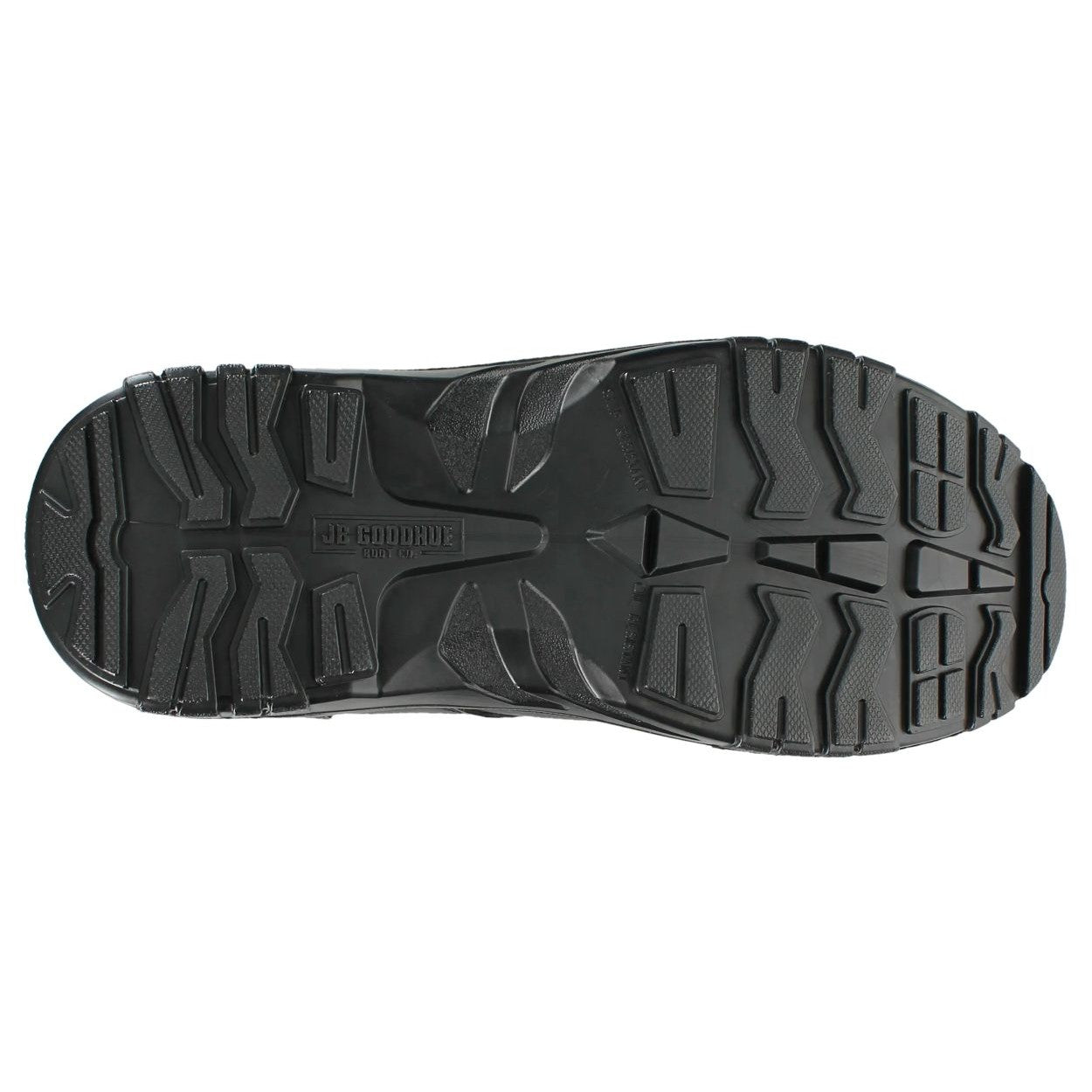 Black shoe on a white background