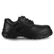 Black shoe on a white background