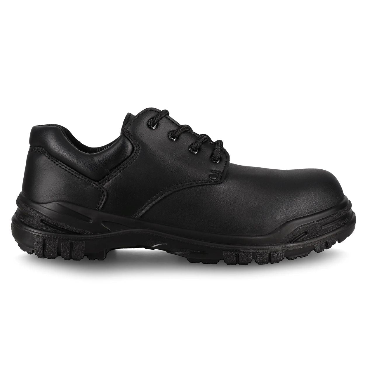 Black shoe on a white background