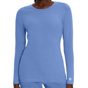 Ceil blue underscrub on a white background