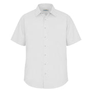 White short sleeve work shirt on white background