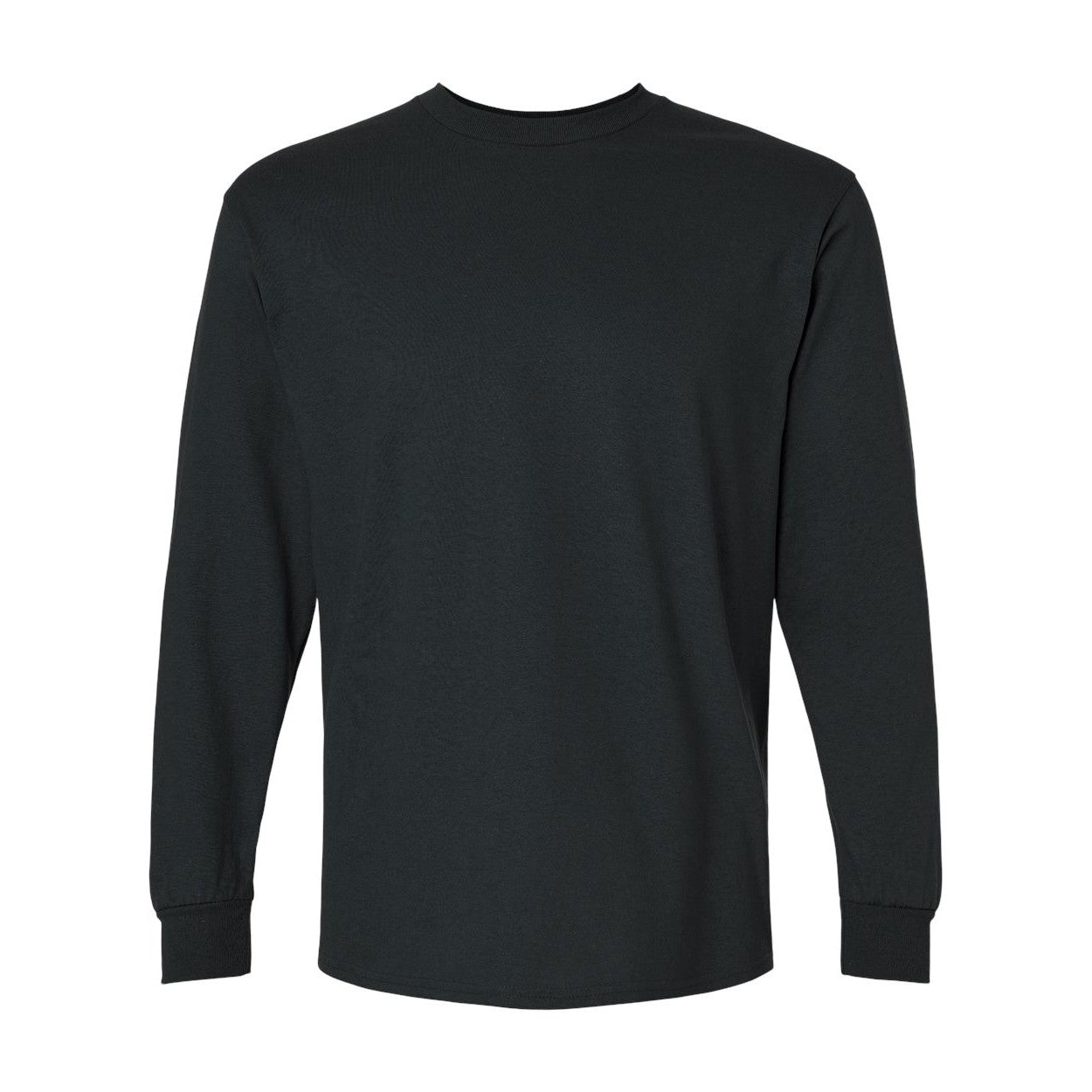 Black t-shirt on a white background