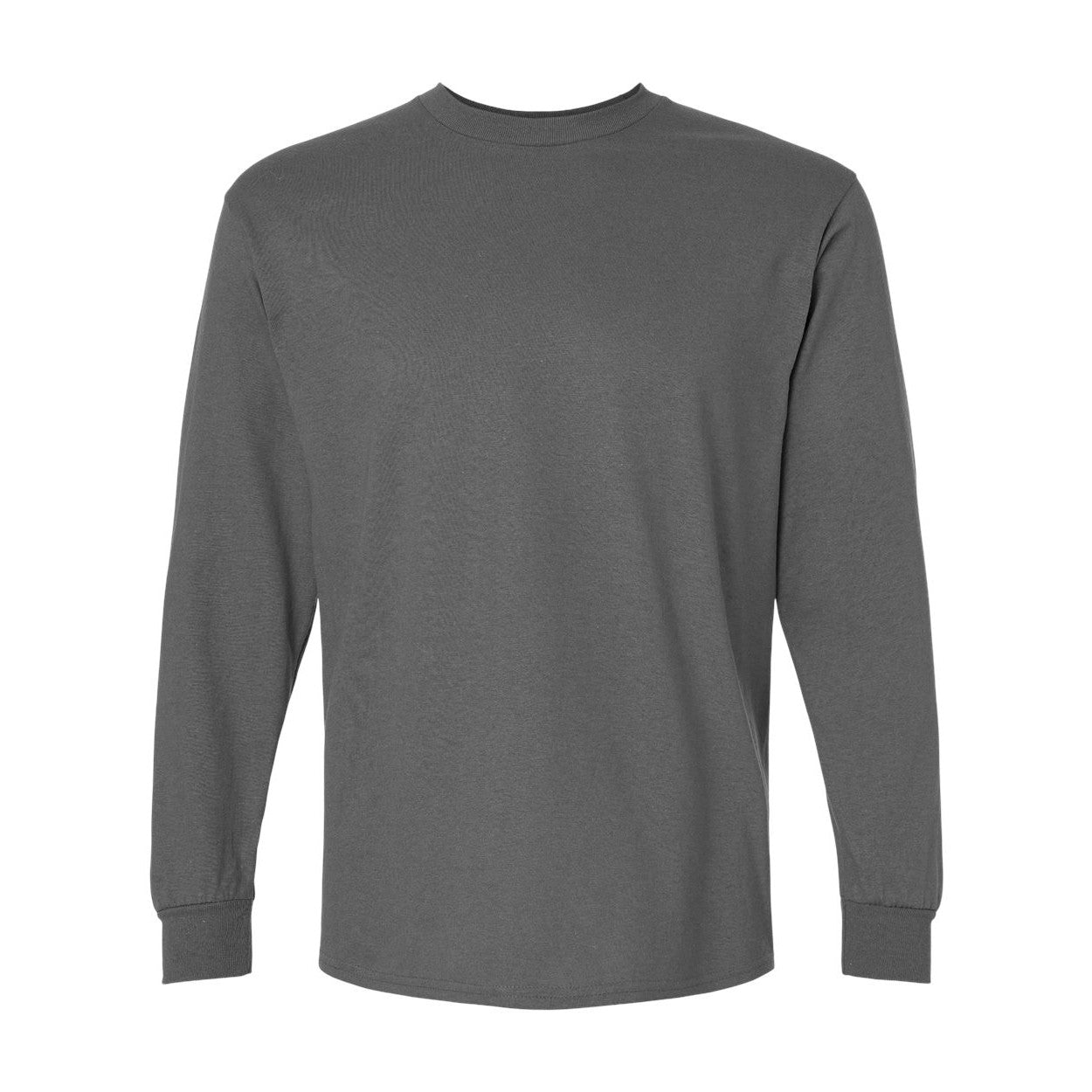 Charcoal grey t-shirt on a white background