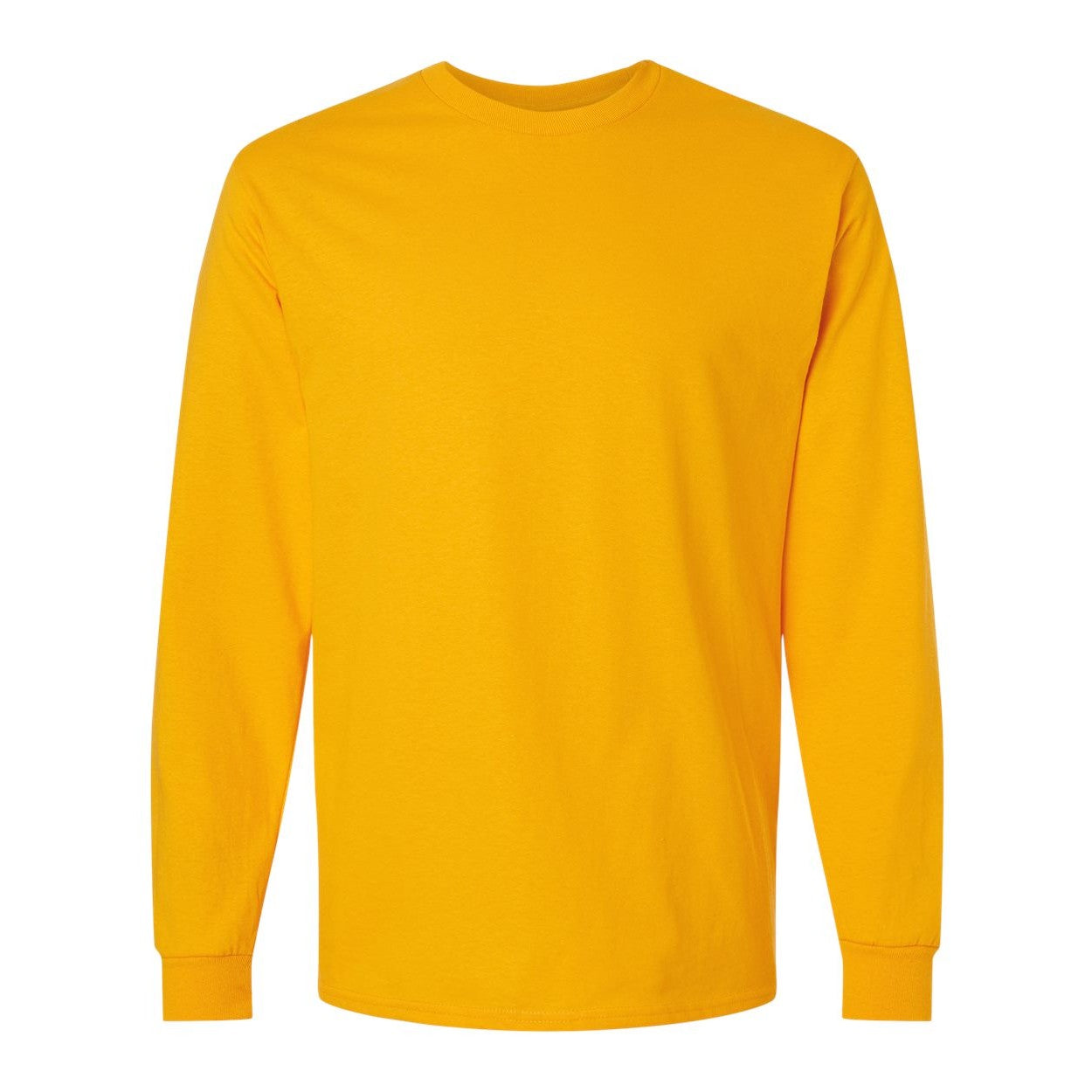 Gold yellow t-shirt on a white background