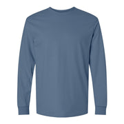 Indigo blue t-shirt on a white background
