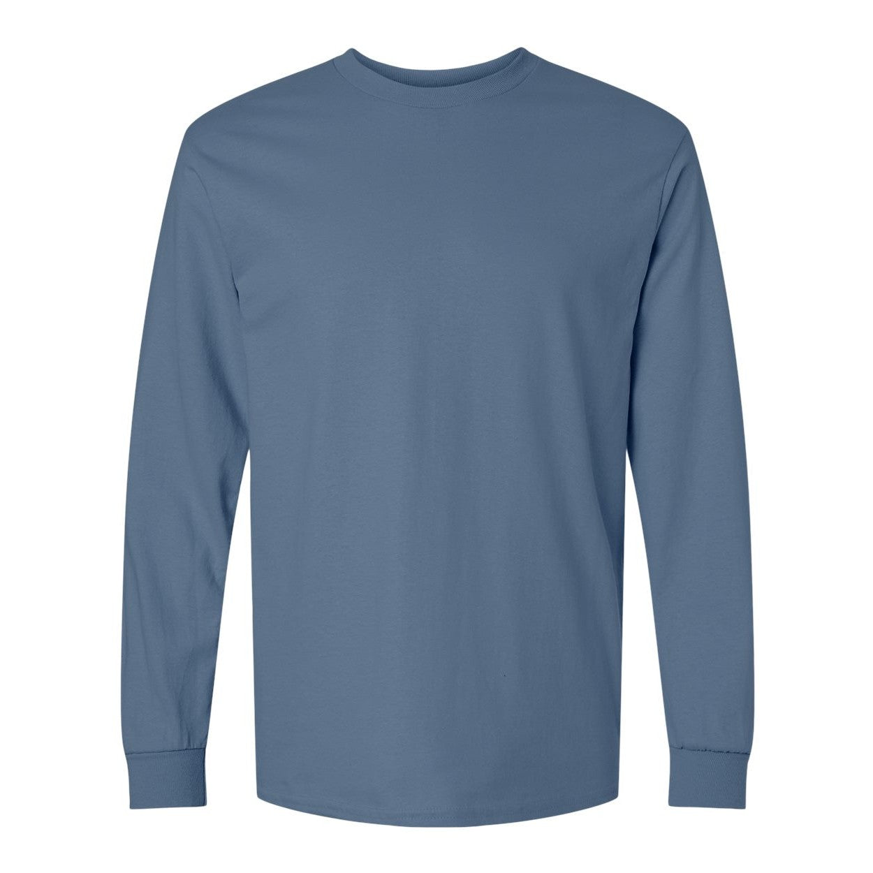 Indigo blue t-shirt on a white background
