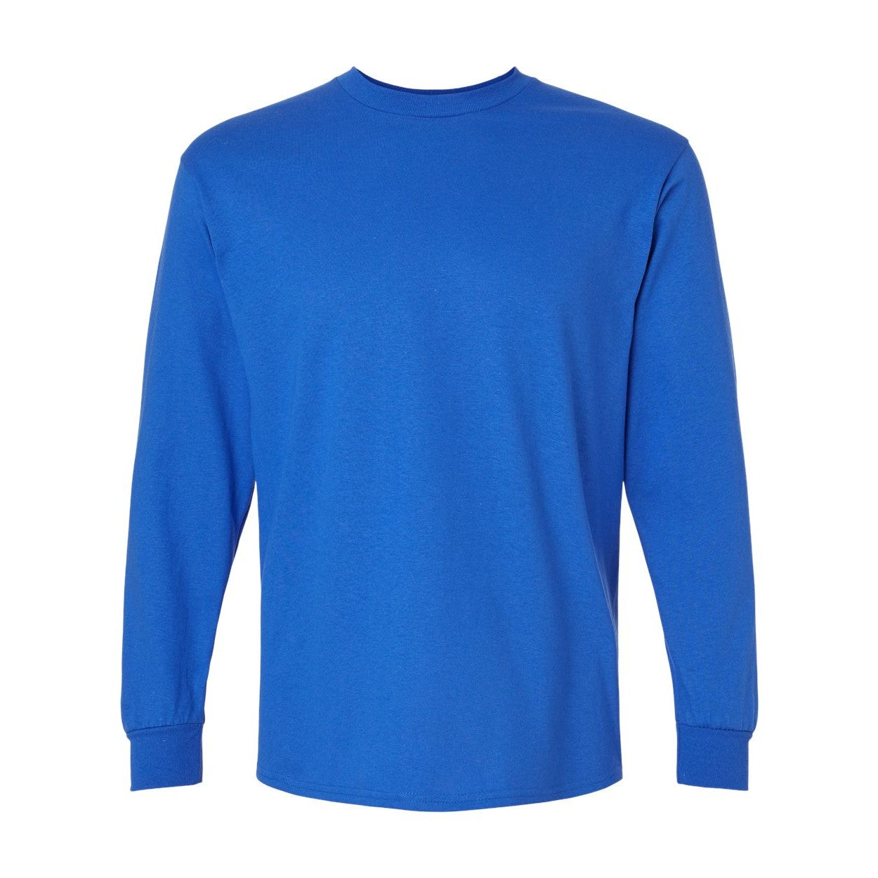 Royal blue t-shirt on a white background