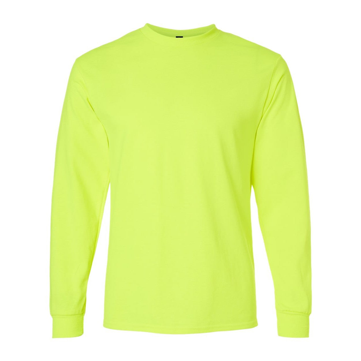 Safety green t-shirt on a white background