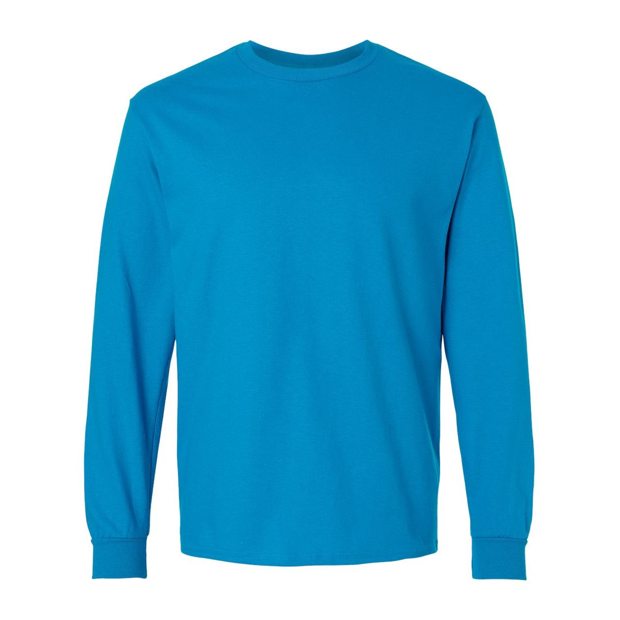 Sapphire blue t-shirt on a white background