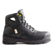 Black boot on a white background