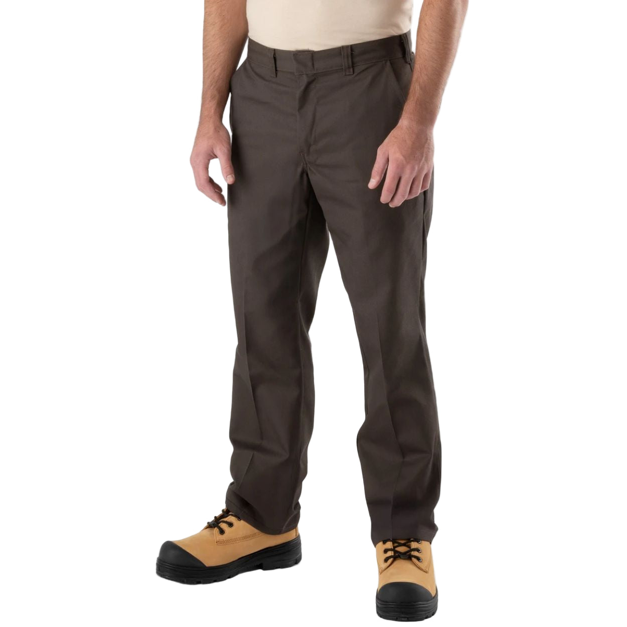 Brown pants on a white background