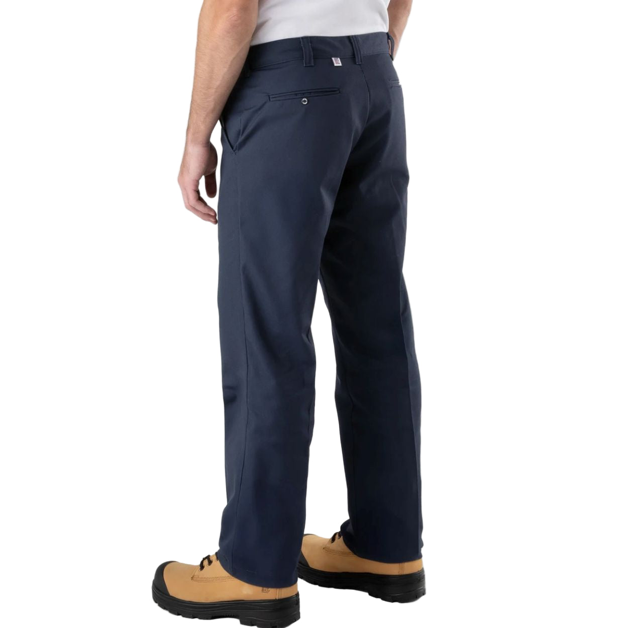 Navy blue pants on a white background