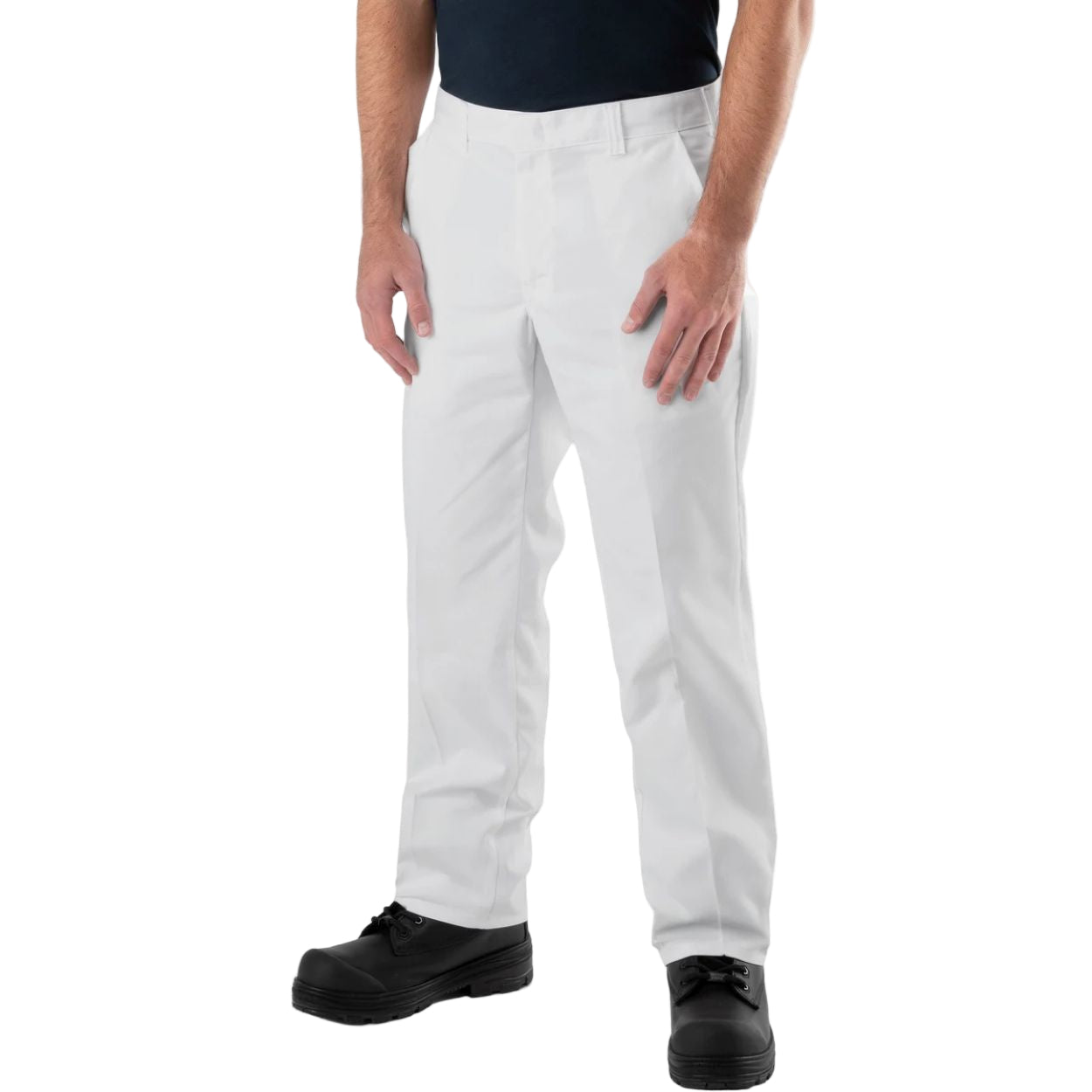 White pants on a white background