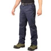 Navy pants on a white background